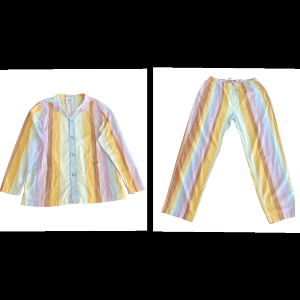 ORGANIC COTTON - Proba Nufferton Pastel Striped Women's Pajama Set